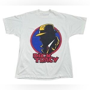 Vintage Disney Dick Tracy White T Shirt (Size L)